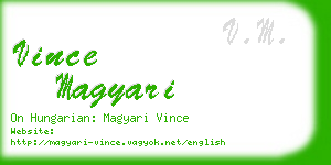 vince magyari business card